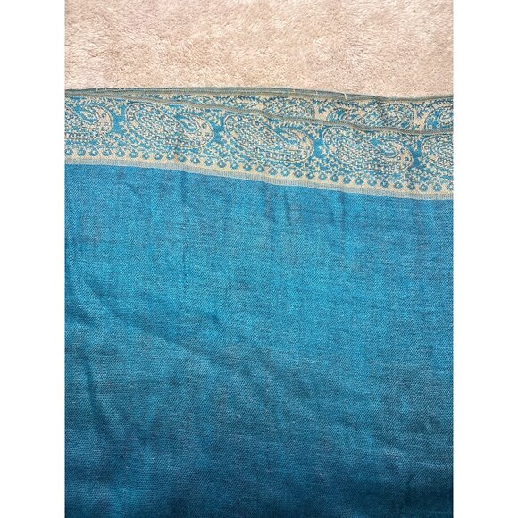 Pashmina Women Paisley Scarf Shawl Pastels Silk Pashmina Blend Fringed 70x28" - Picture 5 of 9